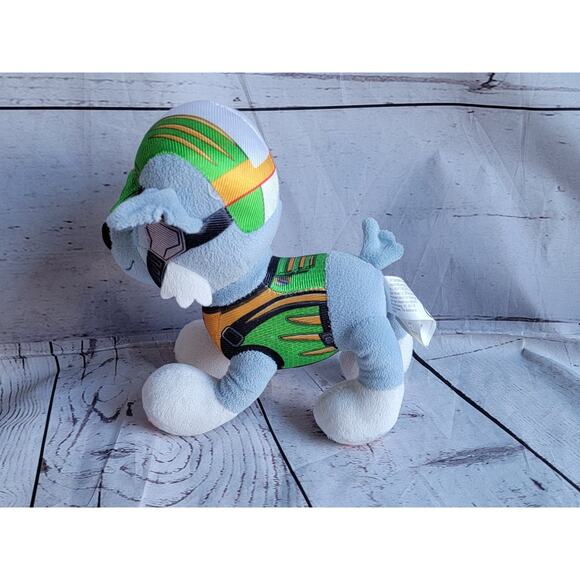 Paw Patrol Plush 7in Stuffed Animal Toy Rocky Recycle Pup 2018 Dog Spin Master - Picture 3 of 6
